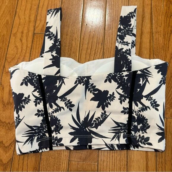 Mono B ivory black corset style sports bra leggings active set small NWT - Picture 7 of 9